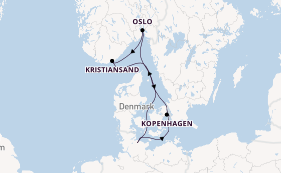 Noorwegen vanaf Kiel, Duitsland met de Mein Schiff Flow