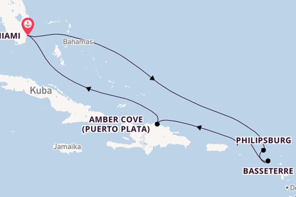 Karibik ab Miami auf der MSC Meraviglia