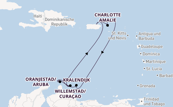 Karibik ab San Juan, Puerto Rico auf der Vision of the Seas