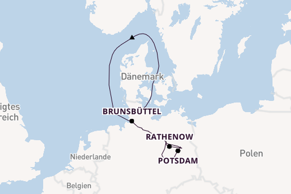 Elbe ab Kiel, Deutschland auf der MS Sans Souci