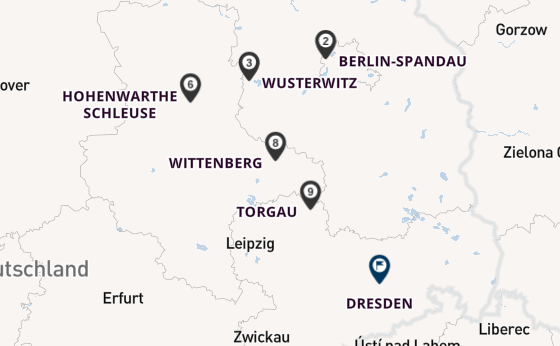 Elbe ab Berlin-Spandau, Deutschland auf der MS Sans Souci
