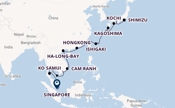 Oost-Azië vanaf Tokio, Japan met de Seven Seas Explorer