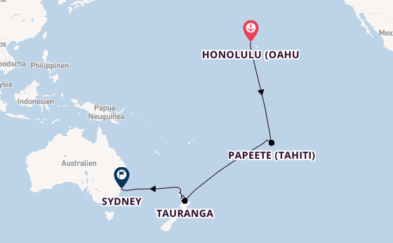 Polynesien ab Honolulu (Oahu, Hawaii) auf der Celebrity Solstice