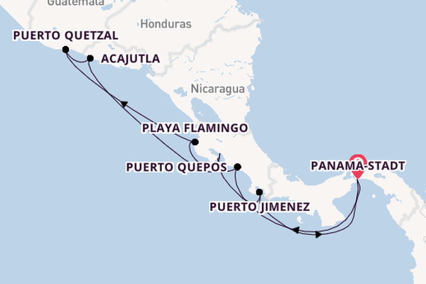 Mittelamerika ab Panama-Stadt, Panama auf der EUROPA 2