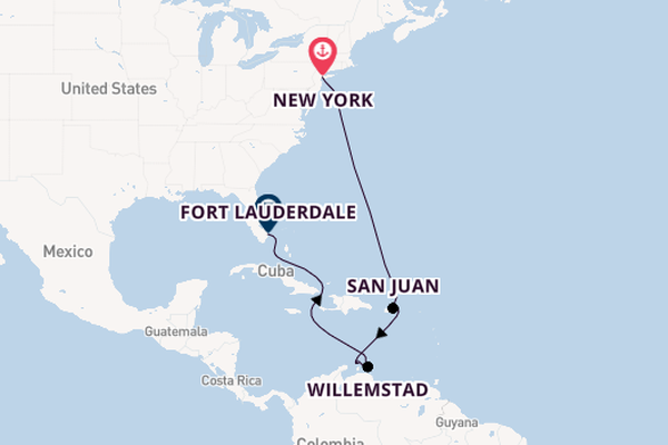 Caribbean vanaf New York, Verenigde Staten met de Coral Princess