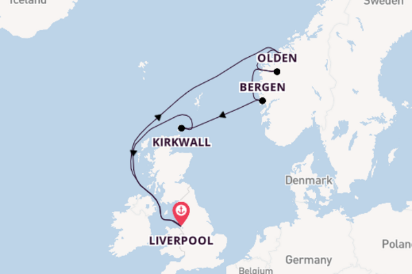 Norway from Liverpool, England with the Bolette