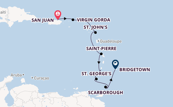 Southern Caribbean from San Juan, Puerto Rico with the Azamara Quest