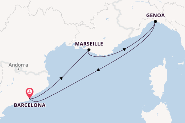 Western Mediterranean from Barcelona, Spain with the MSC Fantasia