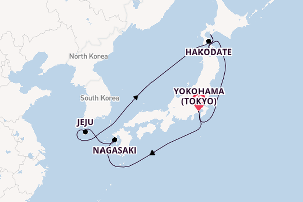 Japan from Yokohama (Tokyo), Japan with the Diamond Princess