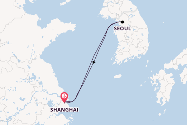 China ab Shanghai, China auf der Spectrum of the Seas