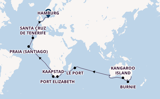 Australië vanaf Sydney, Australië met AIDAsol