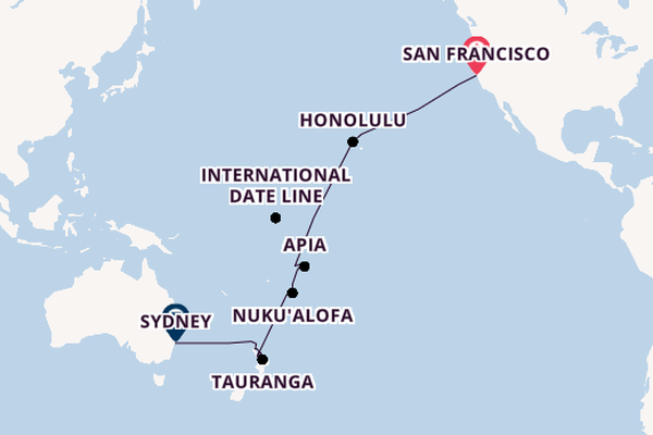 San Francisco to Hawaii, South Pacific, New Zealand & Australia