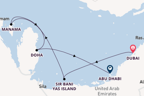 Cruising with the Azamara Pursuit to Abu Dhabi from Dubai