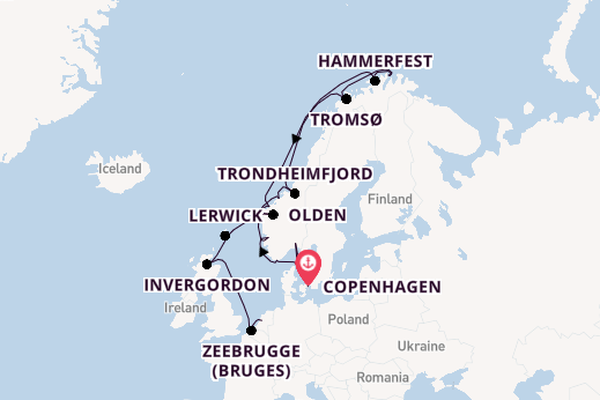 Norway from Copenhagen, Denmark with the Seven Seas Mariner