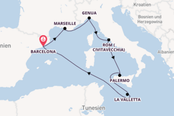 Barcelona und das Mittelmeer mit der MSC World Europa