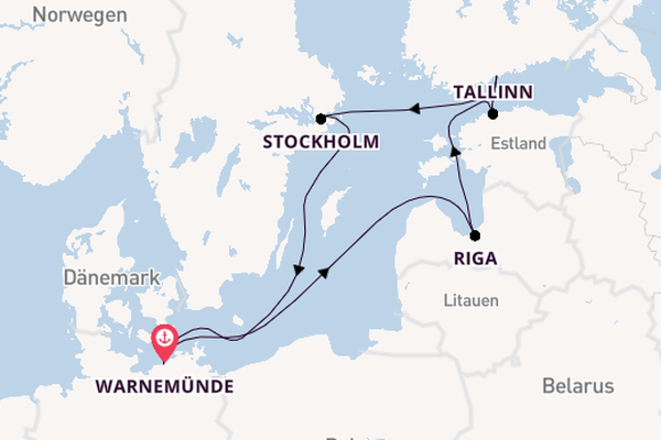 Ostsee ab Warnemünde auf der Mein Schiff 7