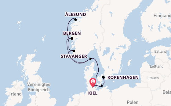Norwegen ab Kiel, Deutschland auf AIDAnova