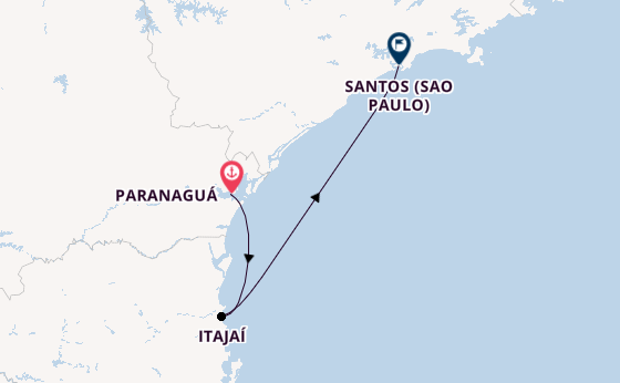 Brasilien ab Paranaguá, Brasilien auf der MSC Musica