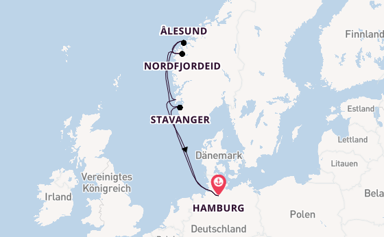 Norwegen ab Hamburg auf der Mein Schiff Relax