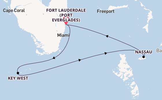 Caribbean from Fort Lauderdale (Port Everglades), Florida with the Jewel of the Seas