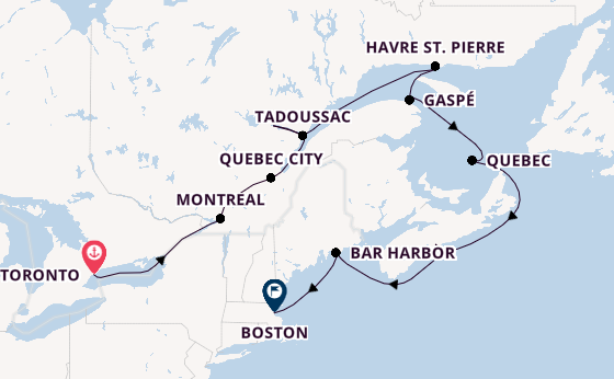 New England from Toronto, Ontario with the HANSEATIC inspiration