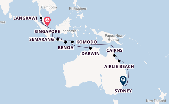 Zuidoost-Azië vanaf Singapore, Singapore met de Seven Seas Mariner