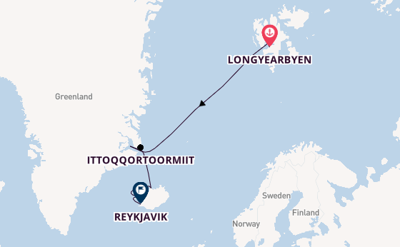 Arctic Ocean from Longyearbyen, Norway with the Silver Endeavour