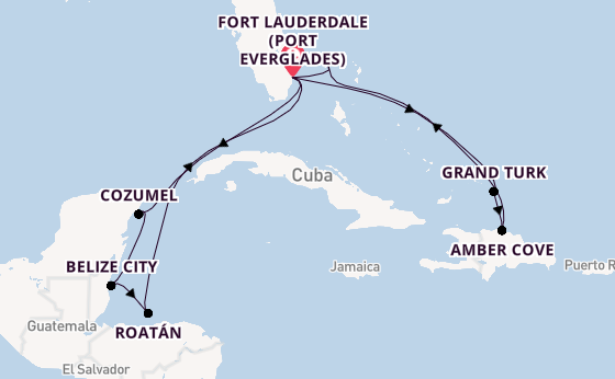 Caribbean from Fort Lauderdale (Port Everglades), Florida with the Star Princess