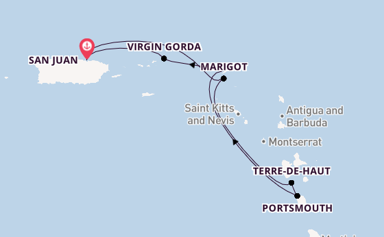 Caribbean from San Juan, Puerto Rico with the Ilma