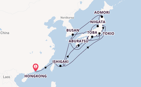 Japan ab Hongkong, China auf der Seabourn Encore