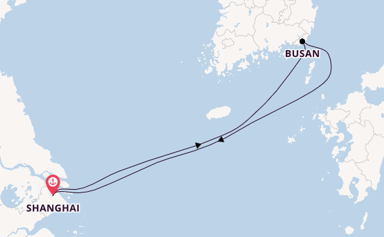 China ab Shanghai, China auf der Spectrum of the Seas