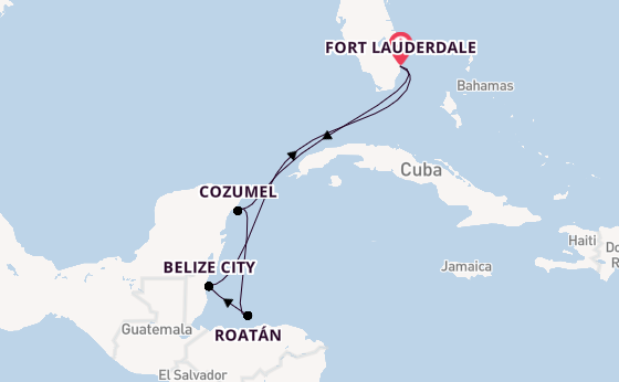 Westelijke Caraïben vanaf Fort Lauderdale, Verenigde Staten met de Sun Princess