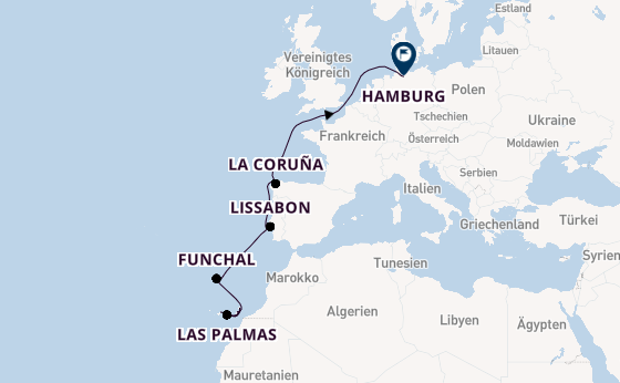 Kanarische Inseln ab Santa Cruz de Tenerife, Spanien auf der Mein Schiff Relax