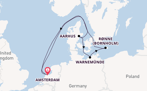 Europe from Amsterdam, Netherlands with the Zuiderdam