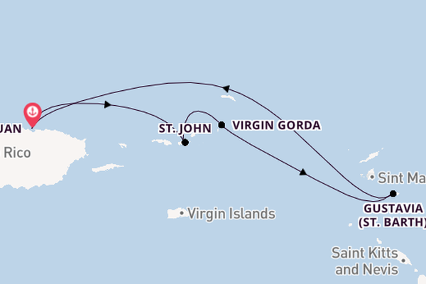 Eastern Caribbean from San Juan, Puerto Rico with the Ilma
