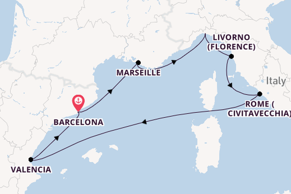 Western Mediterranean from Barcelona, Spain with the MSC Orchestra 