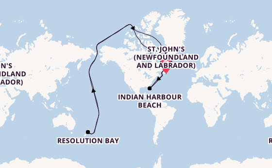 Weltreise ab St. John's (Newfoundland and Labrador), Kanada auf der Seabourn Venture