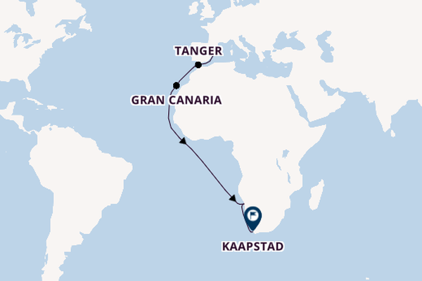 Afrika vanaf Barcelona, Spanje met de Voyager of the Seas