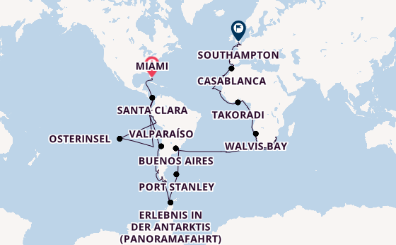 Transatlantik ab Miami auf der Seabourn Quest