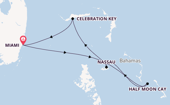 Caribbean vanaf Miami, Verenigde Staten met de Carnival Sunrise