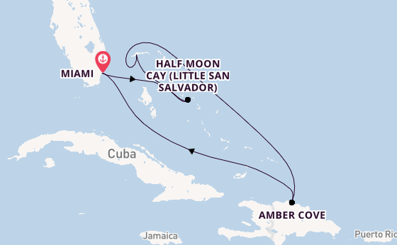 Caribbean from Miami, Florida, USA with the Carnival Celebration