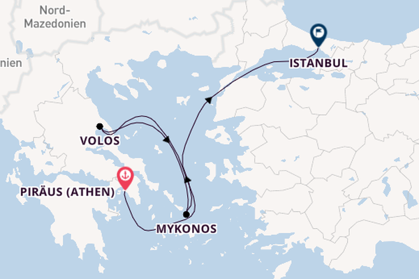Östliches Mittelmeer ab Piräus (Athen), Griechenland auf der EXPLORA II