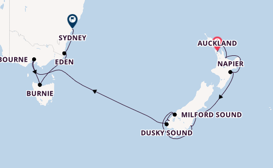 Australië en Nieuw-Zeeland vanaf Auckland, Nieuw-Zeeland met de Norwegian Spirit