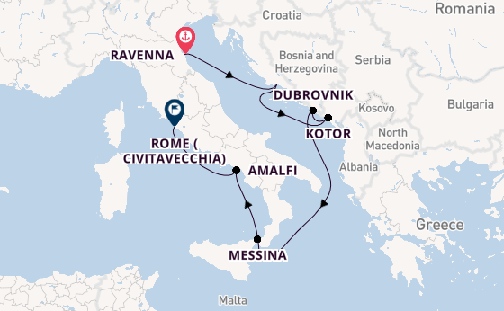 Mediterranean from Ravenna, Italy with the Explorer of the Seas