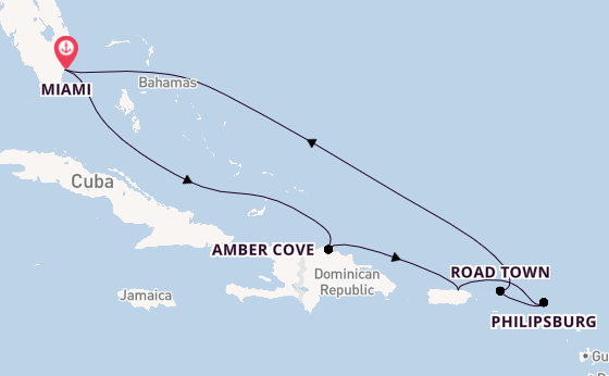 Caribbean from Miami, Florida, USA with the Regal Princess