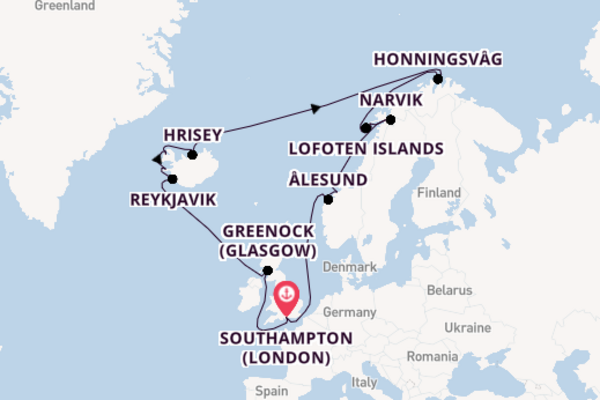 Norway From Southampton with the Arcadia