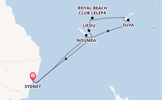 South Pacific from Sydney, Australia with the Celebrity Edge