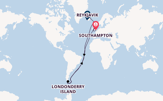 Transatlantic from Southampton, England with the Seven Seas Splendor