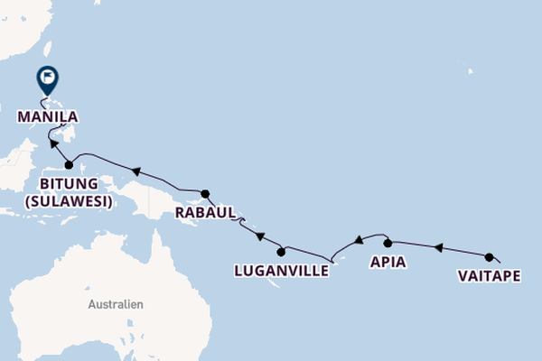 Polynesien ab Papeete (Tahiti), Französisch-Polynesien auf der VASCO DA GAMA