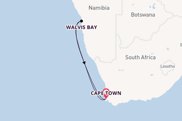 Southern Africa from Cape Town, South Africa with the MSC Sinfonia